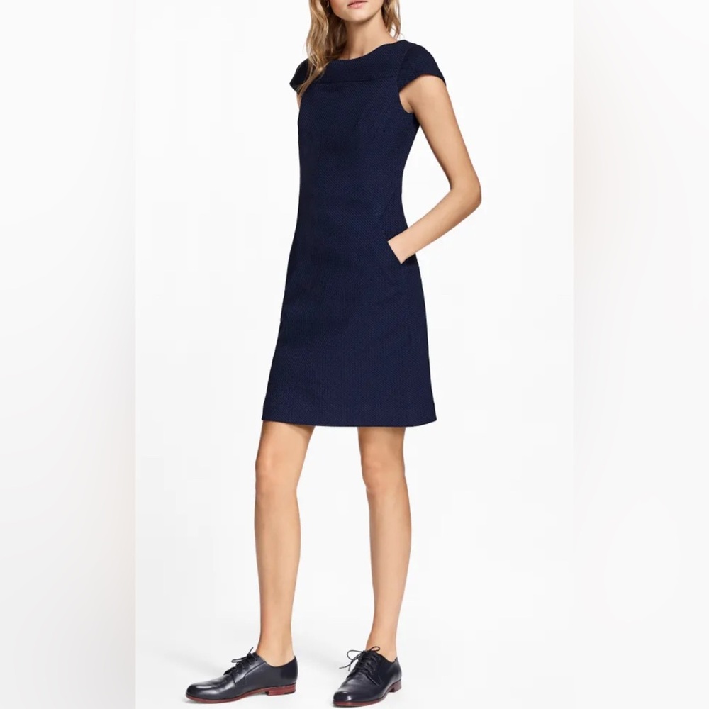 Brooks Brothers academia navy mini dress Sz 4